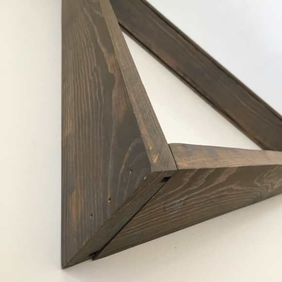 Large Handmade Wood Triangle Shelf Art Decor Boho - Picture 3 of 6